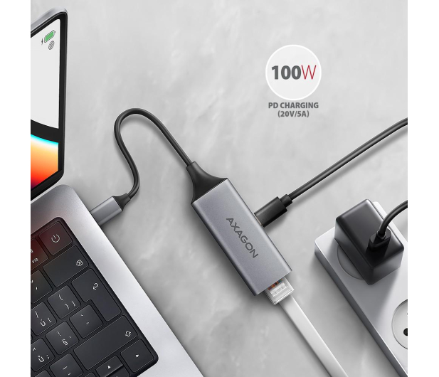 Axagon ADE-TXPD USB-C gigabit ethernet adapter z PD 100W - 1485410 - zdjęcie 3